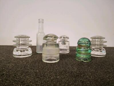 Hemingray 56 Clear Glass Insulators, CD 122, Embossed U.S.A.