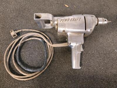 Powr-Kraft 84-2096 Heavy Duty Reverse Drill, 6.5A, 115V, 500 RPM, 3/8" Chuck Tested And Fully Functions