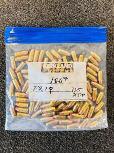 Approximately 100 Rounds 9mm Luger 115gr XTP Reloaded Ammunition, Brass Case, Mixed Headstamp, USA