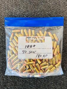.40 S&W 180gr Hollow Point Ammo &ndash; 100 Rounds, CBC Brass, Boxer Primed, Bulk Packaging
