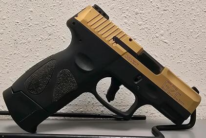 Taurus G2C 9mm Pistol, Gold Slide, Polymer Frame, Striker-Fired, Serial IC166592