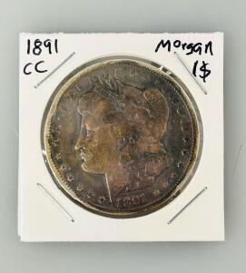 Rare 1891-CC Morgan Silver Dollar