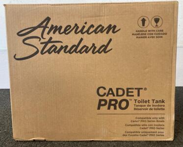 American Standard Cadet Pro Toilet Tank 4188A104.020, White, 1.6 GPF, Left-Hand Lever, New In Box