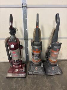 Hoover WindTunnel Upright Vacuums 12A Multi-Surface HEPA Cord Rewind Cyclonic Pet Versions & 2 Hoover Whole House Rewind