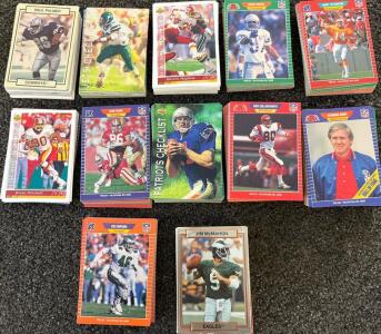 1990-1991 NFL Pro Set & Upper Deck Lot, 250+ Football Cards, Stars/Teams: McMahon, Mitchell, Testaverde