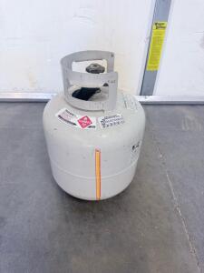 20 lb Steel Propane Gas Cylinder OPD Valve, Requalified, Standard Size, Serial 01-08-01-01 814E