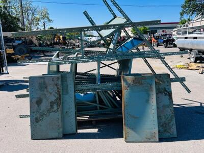 Heavy Duty Steel Industrial Shelving Green, Disassembled, Hardware Incl.