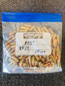 Approximately 100+ Rounds 9mm Luger 115gr FMJ Brass Case Ammunition &ndash; Winchester & Blazer Mixed