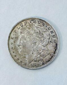 1921 Morgan Silver Dollar, Philadelphia Mint, 90% Silver, US Coin, Heavy Circulation