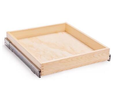 28&rdquo;W x 21&rdquo;D x 3&rdquo;H Soft Close Slide Out Wood Drawer Organizer for Kitchen