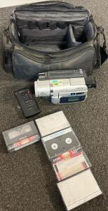 Sony Digital8 Handycam DCR-TRV525 NTSC Camcorder Bundle with Tapes, Bag, and Remote