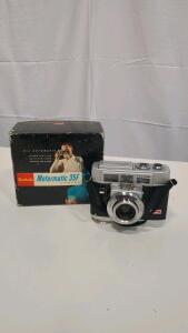 Kodak Motormatic 35F 35mm Camera, 44mm f/2.8 Lens, Auto Exposure, Box & Strap, 1960s