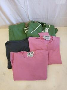 Carlisle Pink Sweater Twinset Women&rsquo;s M &ndash; Cardigan & Shell, Rayon Blend, RN 65161, Extra Pieces<br/><br/>(Sp-12)