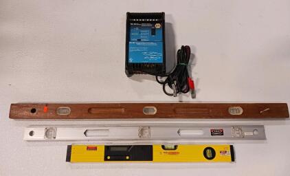 NAPA 85-327 Marine Battery Charger 12V 10/2A, Empire Digital Level 24&rdquo;, PRO & Wood Levels 24-36&rdquo;
