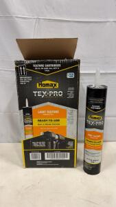Homax Tex&bull;Pro Wall & Ceiling Texture Cartridges Light Orange Peel 28oz, 6-Pack TP30, with Case