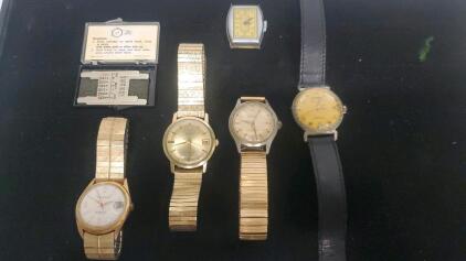 Vintage Men's Wristwatch Lot &ndash; Elgin, Towncraft, Mechamx, Lorraine, New Haven, 17 Jewels, Automatics