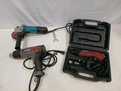 Chicago Electric Rotary Tool, Hercules 4.5" Angle Grinder, Porter Cable Heat Gun Bundle<br/><br/>(R8)