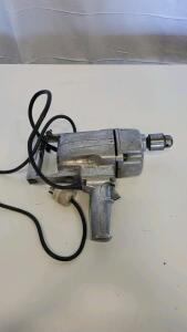 Heavy Duty 1/2" Corded Electric Drill, Keyed Chuck, Vintage Industrial Design, 120V