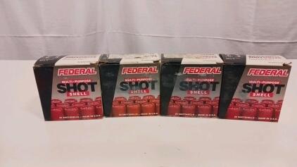 Federal 12 Gauge 2-3/4" Multi-Purpose Shotshells, 1 1/8 oz, #8 Shot, 100 Rounds