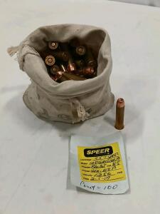 100 Rds .357 Magnum 125gr Gold Dot Hollow Point, Handloaded, 1250 FPS, Cloth Bag