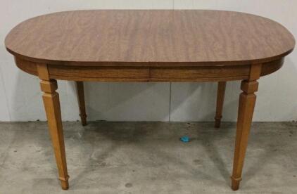 Expandable Traditional Dining Table, Wood Veneer, 3 Removable Leaves, Approx. 60"x36" With The Leafs 96""36"
