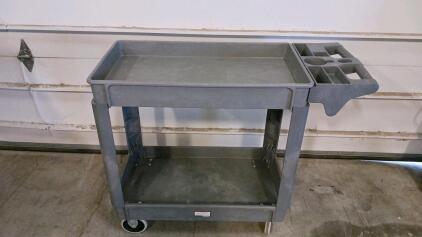 Franklin Utility Cart, 2 Shelves, 36" x 24" Shelf Size, 500 lb Capacity