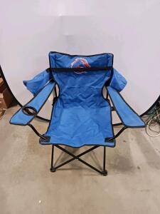 Boise State Broncos Folding Camp Chair, Powder-Coated Steel Frame, Cupholder, Carry Bag Included