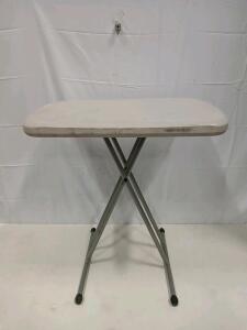 72" x 30" Folding Utility Table with Plastic Top and Metal Legs