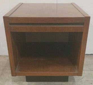 Mid-Century Modern Wooden Nightstand/End Table with Open Shelf 26"x20"x20"