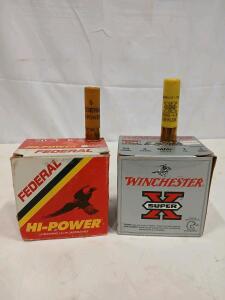 Federal Hi-Power 20 Gauge #6 Lead & Winchester Super X Drylok 20 Gauge 3" #3 Steel Shotshells
