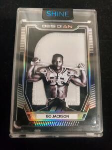 Bo Jackson Shine Obsidian Custom Patch Card 1/1 &ndash; One-of-a-Kind, Holo Foil, Mint, 180pt