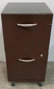 Bush Series C Mobile 2-Drawer File Cabinet, Model WC12952, 29.8"x15.7"x20.2", Serial A128187