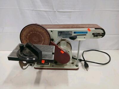 Tool Shop 240-2693 4" Belt and 6" Disc Sander, 1/3 HP, Miter Gauge, Cast Aluminum Table(Sp-11)