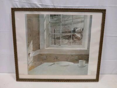 Andrew Wyeth "Ground Hog Day" Offset Lithograph Print, Framed, 19.25 x 25 Inches(Sp-6)