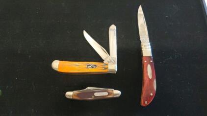 Case Trapper, Ka-Bar Dolphin, Old Timer Pocket Knife Lot - Multi-Blade Folding, Collectible Brands