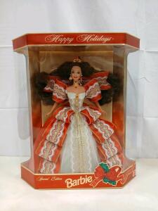 1997 Mattel Happy Holidays Barbie Special Edition, Boxed Collector Doll, Model #17832