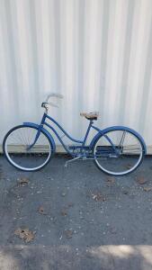Vintage Blue Cruiser Bicycle, 26" Wheels, Step-Through Steel Frame, Single Speed, Coaster Brake