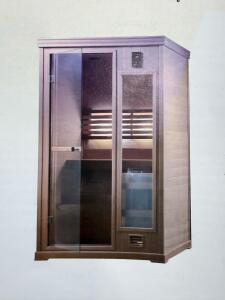 Traditional 1-2 Person Indoor Wooden Sauna Kit, Electric Heater, Glass Door & Panels, 4.5 kW