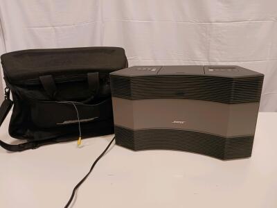 Bose Acoustic Wave Music System II, FM/AM Radio, CD, AUX, w/ Bose Carrying Bag