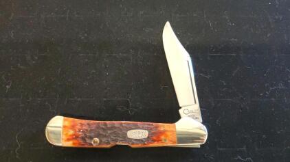 Case XX 61048 SS Slimline Trapper Folding Knife with Jigged Bone Handle