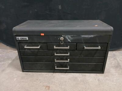 US General 6-Drawer Tool Chest, Black, 26" x 12" x 15", 176 lb Capacity(Mako)