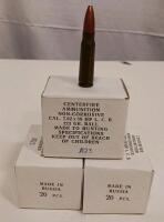 7.62x39mm Russian HP Centerfire Ammo, 123gr, Non-Corrosive, 60 Rounds, Л23 Lot - 2