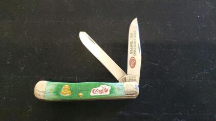 Case XX Christmas 2020 Trapper Folding Knife, Tru-Sharp Stainless Blades, Green Synthetic