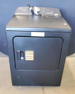 Whirlpool WGD6150PB0 Gas Dryer, 7.0 cu. ft., Volcano Black, Moisture Sensing, Steam Refresh