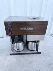 Treasure Valley Coffee Commercial Drip Coffee Maker with Dual Warmers and Stainless Steel Thermal Carafes