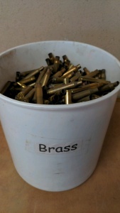 Pail of Brass Shell Casings