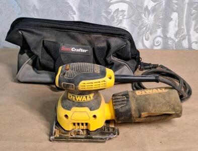 (1) Dewalt Palm Sander W/ Storage Bag