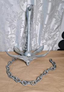 (1) Galvanized Folding Anchor 4Kgs / 8.8Lbs, For Canoe, Kayak, Fishing