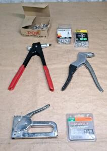 (1) Arrow JT-21M Staple Gun & (2) Rivet Guns