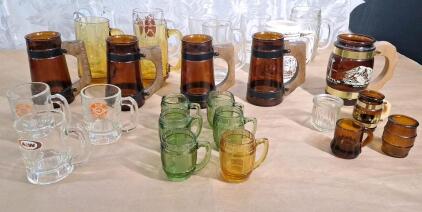 Lot Of (27) Assorted Glass Mugs